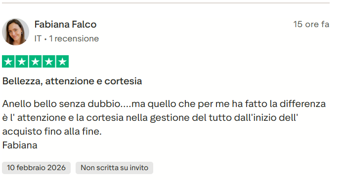 recensione di utente presa da Trustpilot